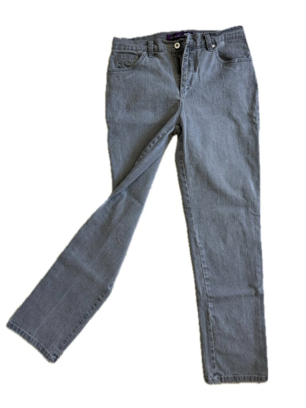 Gloria Vanderbilt Grey Wash Jeans Sz 8 Missy Average Amanda